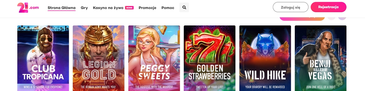 21.com bonus kasynowy