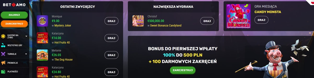 betamo bonus bez depozytu